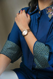 Dark blue shirt hand work