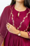 APNAसा Cherry Red Anarkali Set