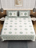 Aqua Bunny Blossom Bedsheet
