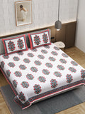 Handblock Gulmohar Bagh Bedhseet Set