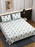 APNASA Ocean Bloom Handblock Bedsheet