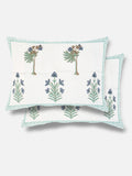 APNASA Ocean Bloom Handblock Bedsheet