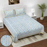 Aqua Ikat Royale Bedsheet