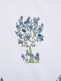 APNASA Sapphire Blossom Handblock Bedsheet