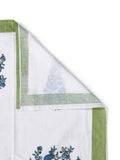 APNASA Sapphire Blossom Handblock Bedsheet