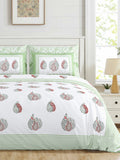 Mint Paisley Elegance Bedsheet