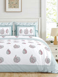 Teal Paisley Elegance Bedsheet