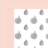 Peach Paisley Elegance Bedsheet