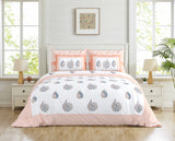 Peach Paisley Elegance Bedsheet
