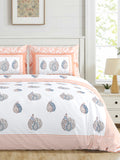 Peach Paisley Elegance Bedsheet