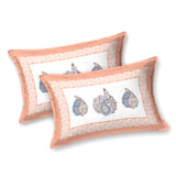 Peach Paisley Elegance Bedsheet