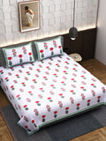 APNASA Ruby Flora Handblock Bedsheet
