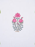 APNASA Handblock Pink Bloom Elegance