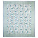 Blue Ikat Blossom Printed Bedsheet