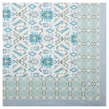 Blue Ikat Blossom Printed Bedsheet