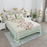 Sky Floral Round Pattern Bedsheet