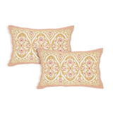 Beige Blossom Ikat Printed Bedsheet