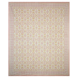 Beige Blossom Ikat Printed Bedsheet