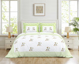Green Vintage Floral Bedsheet