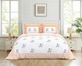Peach Vintage Floral Bedsheet