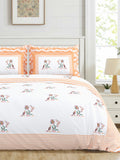 Peach Vintage Floral Bedsheet