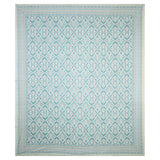 Teal Blossom Ikat Cotton Bedsheet