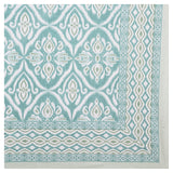 Teal Blossom Ikat Cotton Bedsheet