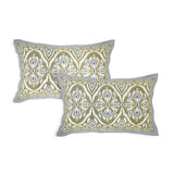 Grey Oasis Ikat Printed Bedsheet