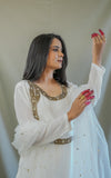 White suit hand work