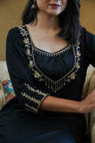 APNAसा Black suit with hand work