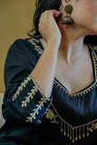 APNAसा Black suit with hand work
