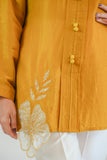 APNAसा Mustard Silk Cord Set Handworked