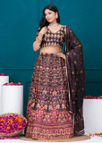 APNASA Musline SIlk Handwork Lehenga Set