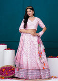 APNASA Musline SIlk Handwork Lehenga Set