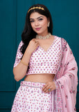 APNASA Musline SIlk Handwork Lehenga Set