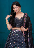 Musline SIlk Handwork Lehenga Set