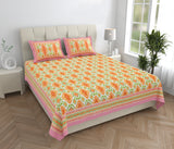 Coral Blossom Ethnic Bedsheet