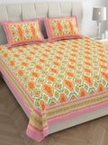 Coral Blossom Ethnic Bedsheet