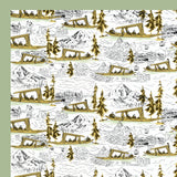 Aqua Mountain Scenic Bedsheet