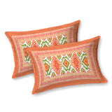 Tangerine Bloom Ikat Bedsheet