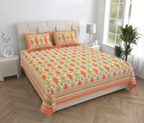 Tangerine Bloom Ikat Bedsheet