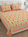Tangerine Bloom Ikat Bedsheet