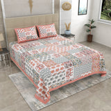 Coral Elephant Patchwork Bedsheet