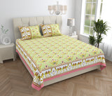 Lime Camel Garden Bedsheet