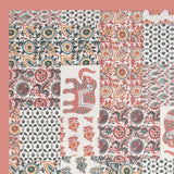 Coral Elephant Patchwork Bedsheet