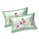 Aqua Floral Vine Bedsheet