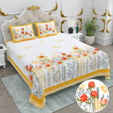 Peach Floral Vine Bedsheet