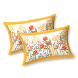 Peach Floral Vine Bedsheet