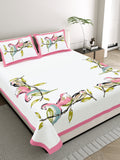 Sage Watercolor Birds Bedsheet