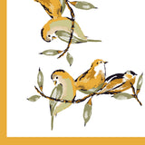 Orange Watercolor Birds Bedsheet